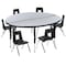 Flash Furniture 47.5" Circle Wave Grey Table Set-12" Stack Chairs XU-GRP-12CH-A48-HCIRC-GY-T-P-GG - alternate 5